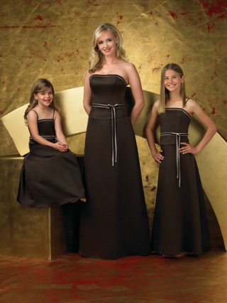 Strapless A-line Satin Bridesmaid Dresses (KB0256)