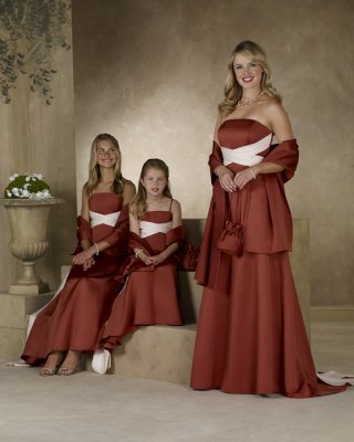 Strapless A-line Satin Bridesmaid Dresses (KB0291)