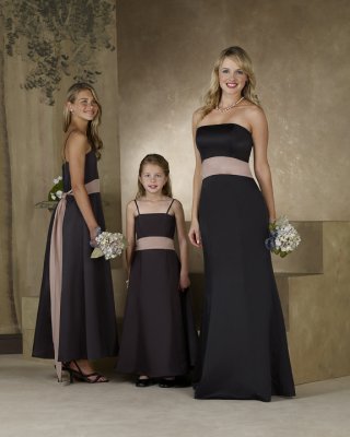 Strapless A-line Satin Bridesmaid Dresses (KB0292)