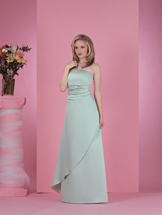 Strapless A-line Satin Bridesmaid Dresses (KB0240)