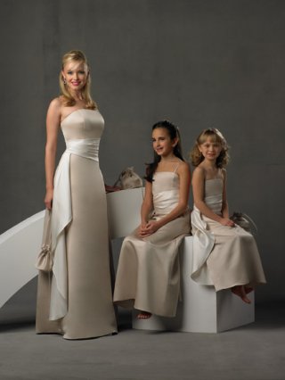 Strapless A-line Satin Bridesmaid Dresses (KB0249)