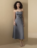 strapless a-line satin dress (je020)