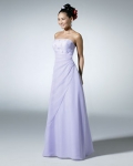 strapless chiffon dress a-line style (mj046)