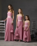Strapless Floor Length Chiffon Bridesmaid Dresses (KB0282)