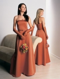 Strapless Floor Length Satin Bridesmaid Dresses (KB0048)