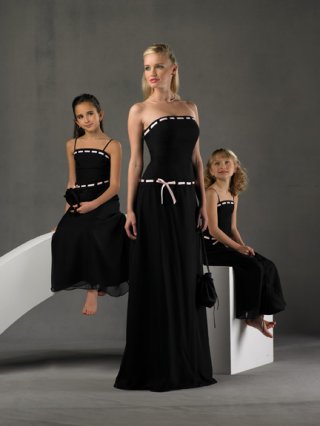 Strapless Dropped Waist Satin Bridesmaid Dresses (KB0251)
