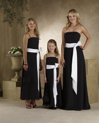 Strapless Floor Length A-line Chiffon Bridesmaid Dresses (KB0296)