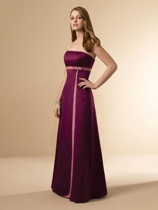 Strapless prince-line Satin Bridesmaid Dresses (je122)