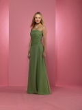 Strapless Tapered A-line Chiffon Bridesmaid Dresses (KB0244)