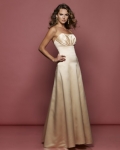 strapless princess line gown with vertical draping (mj029)