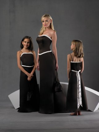 Strapless Sweetheart Kick Train Satin Bridesmaid Dresses (KB0250)