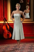 strapless tea length a-line skirt (mj067)