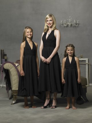 Tea Length Halter Neckline Chiffon Bridesmaid Dresses (KB0274)