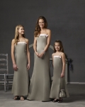 Trumpet Strapless Floor Length Satin Bridesmaid Dresses (KB0283)