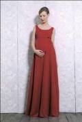 Empire Scoop Neck Chiffon Maternity Bridesmaids (KM0008)