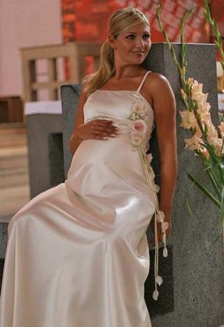 Spaghetti Empire Satin Maternity Bridesmaids (KM0021 )