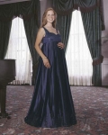 Shoulder Straps Empire Taffeta Maternity Bridesmaids (KM0019 )