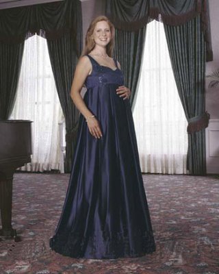Shoulder Straps Empire Taffeta Maternity Bridesmaids (KM0019 )