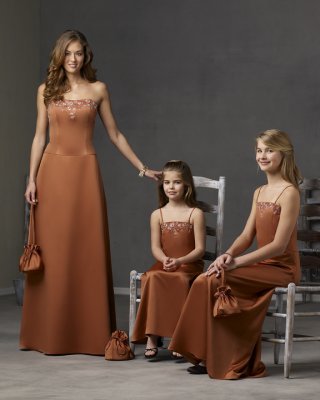 Strapless A-line Satin Bridesmaid Dresses (cf0105)