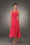 Halter Flare T-length Taffeta Special Occasion Dresses (KSP0076)