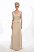 Sheer Sleeves V-neck A-line Special Occasion Dresses (KSP0072)