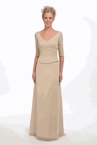 Sheer Sleeves V-neck A-line Special Occasion Dresses (KSP0072)