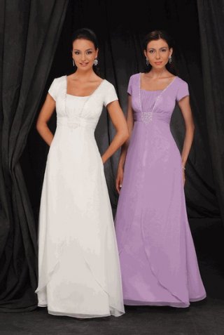 Cap Sleeves Square Neck Empire Special Occasion Dresses (KSP0046)