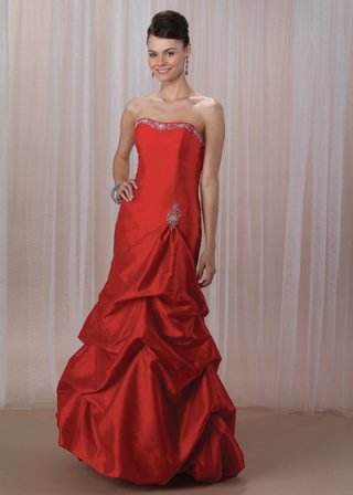 Curved Neck Pick-up A-line Special Occasion Dresses (KSP0017)