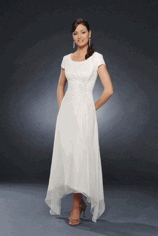 Short Cap Sleeves Scoop T-length Special Occasion Dresses (KSP0069)