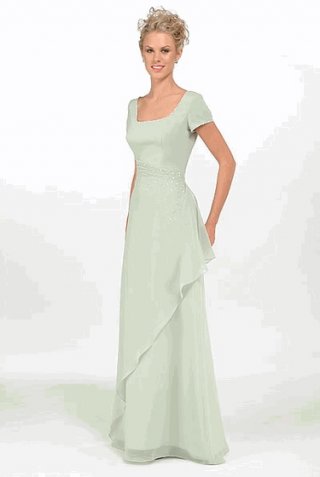 Square Neck Cap Sleeve A-line Special Occasion Dresses (KSP0073)