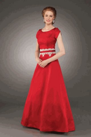 Short Sleeves Satin Lace Special Occasion Dresses (KSP0063)