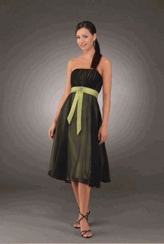 Strapless Empire Knee Length Special Occasion Dresses (KSP0051)