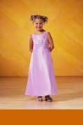 Off-the-shoulder Satin Flower Girl Dresses (KF0200)