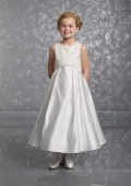 Sleeveless Empire A-line Satin Flower Girl Dresses (KF0334)