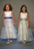 Sleeveless Tank Neck Tiered Organza Flower Girl Dresses (KF0325)