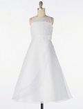 Sleeveless Sheer Neck Organza Flower Girl Dresses (KF0348 )