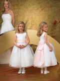 Sleeveless Tank Scoop Neck Organza Flower Girl Dresses (KF0309)