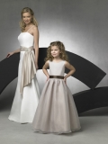 Sleeveless Tank Scoop Neck Organza Flower Girl Dresses (KF0313)