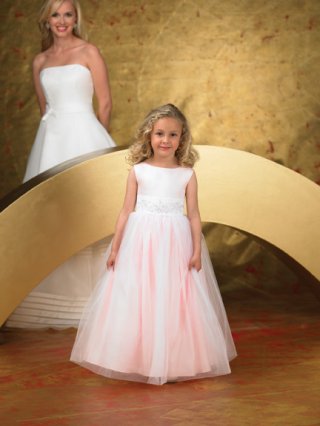 Sleeveless Tank Scoop Neck Tulle Flower Girl Dresses (KF0311)