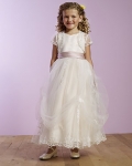 Sleeveless Tulle Flower Girl Dresses (KF0062 )