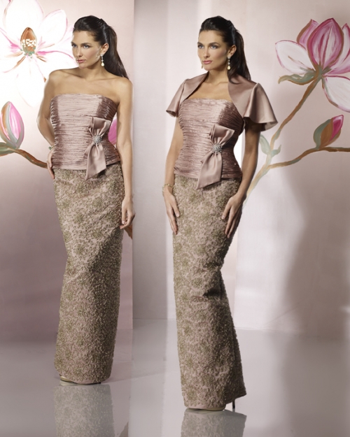 Strapless Square Neck Sheath Mother Dresses (KMD0039)