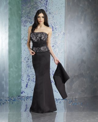 Strapless Slim A-line Mother Dresses (KMD0006)