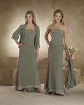 Strapless Tiered Hemline A-line Mother Dresses (KMD0023)