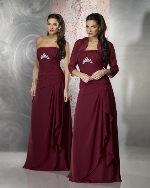 Strapless Square Neck A-line Mother Dresses (KMD0035)