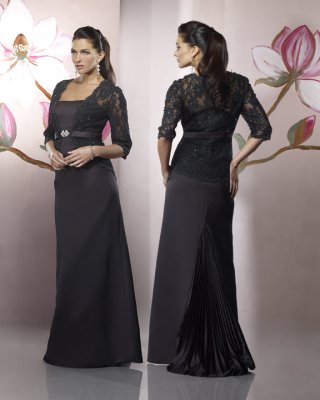 Strapless Square Neck Empire Mother Dresses (KMD0037)