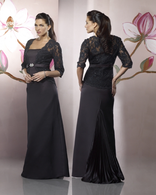 Strapless Square Neck Empire Mother Dresses (KMD0037)