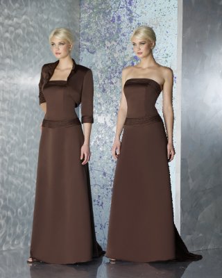 Strapless A-line Sweep Train Mother Dresses (KMD0001)