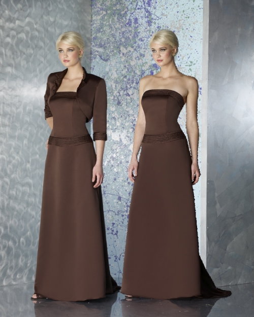 Strapless A-line Sweep Train Mother Dresses (KMD0001)