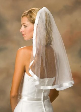 One Layer Elbow Length Simple Elegant Wedding Veil (ZV1402)