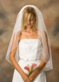 One Layer Fingertip Length Simple Elegant Wedding Veil (ZV1805)